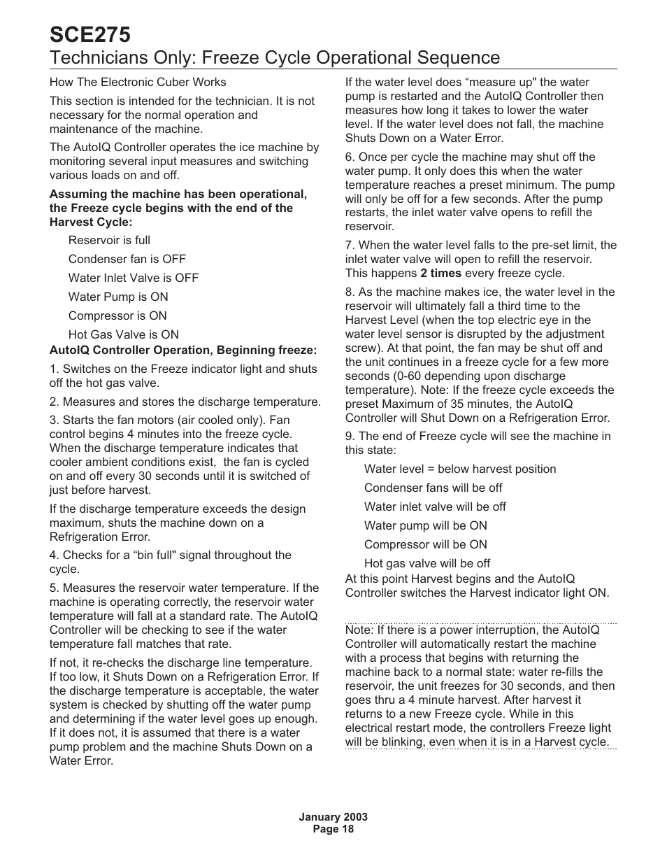 Sce275 | Scotsman SCE275 User Manual | Page 18 / 36