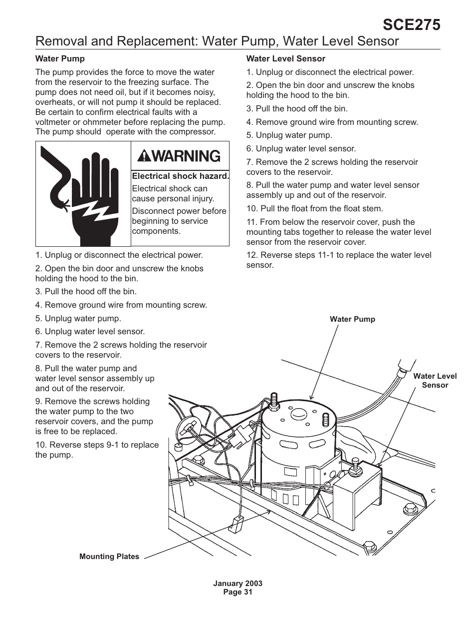 Sce275 | Scotsman SCE275 User Manual | Page 31 / 36