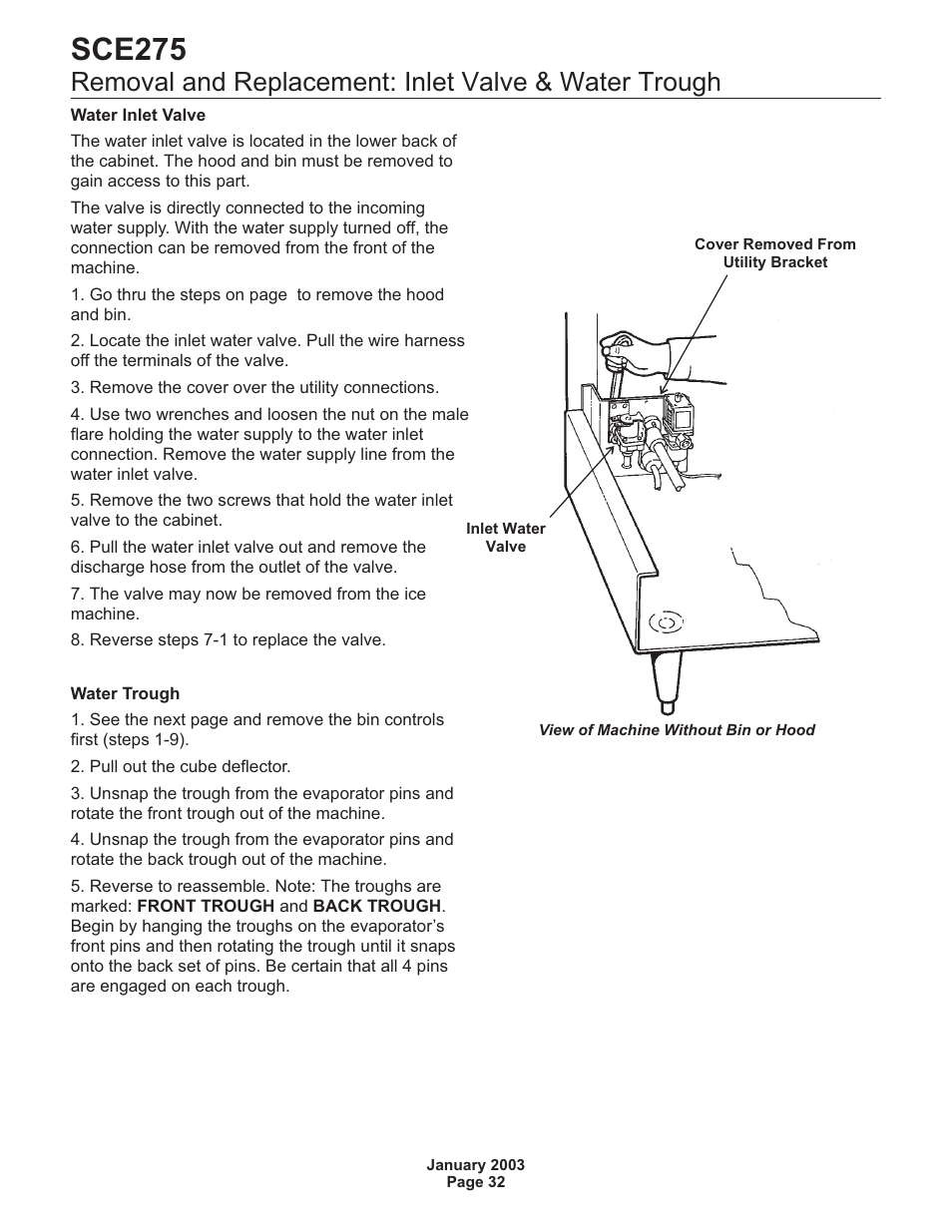 Sce275 | Scotsman SCE275 User Manual | Page 32 / 36