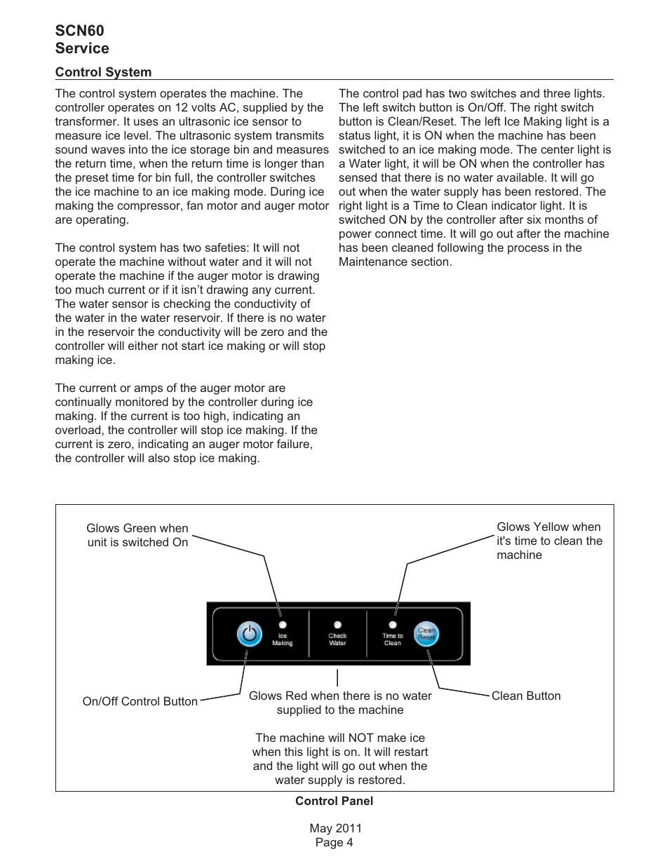 Scn60 service | Scotsman SCN60 User Manual | Page 21 / 38