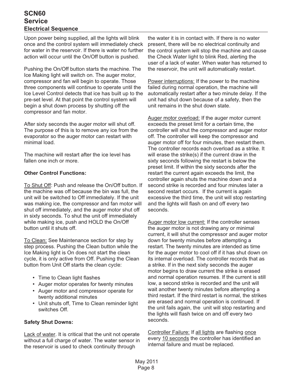 Scn60 service | Scotsman SCN60 User Manual | Page 25 / 38