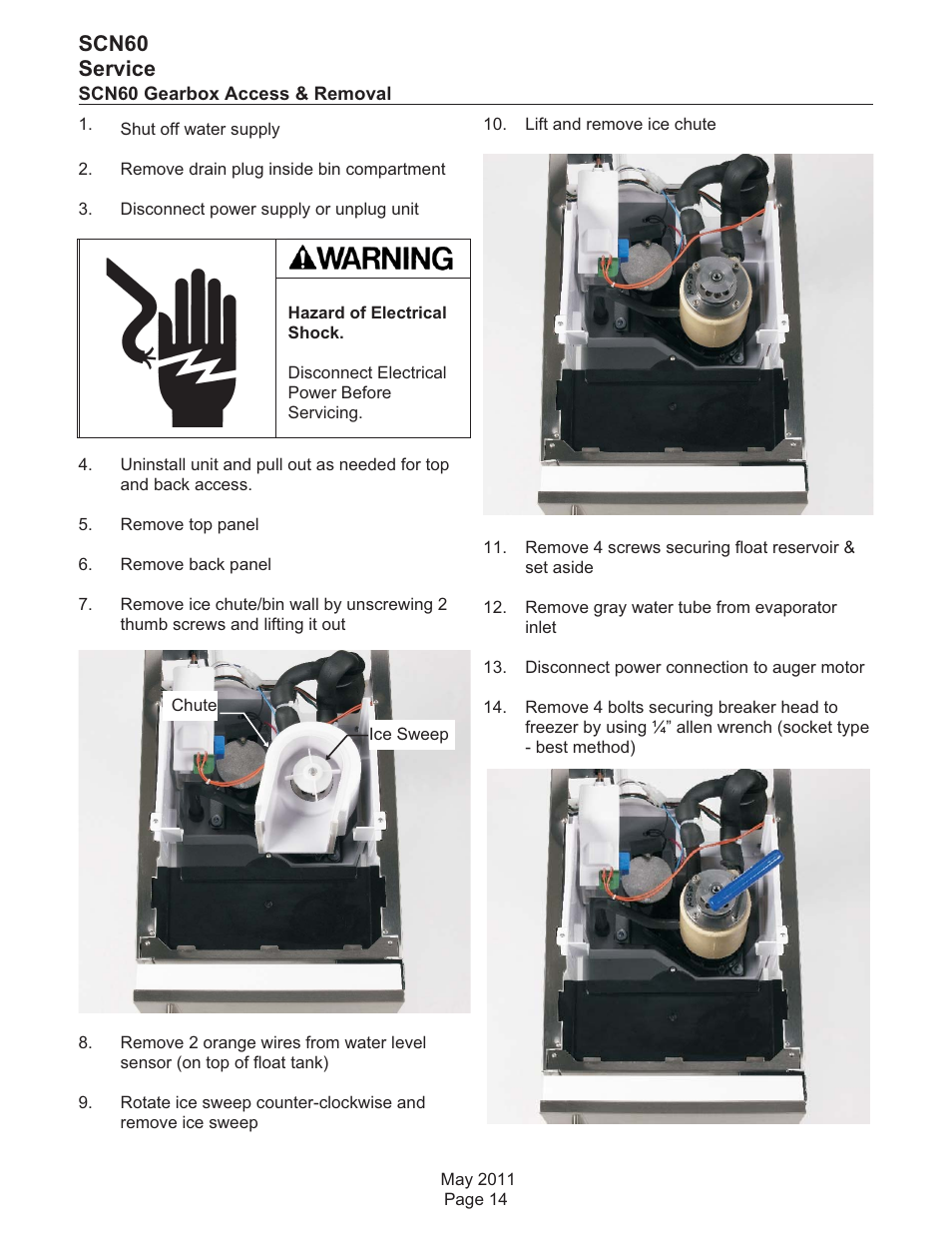 Scn60 service | Scotsman SCN60 User Manual | Page 31 / 38