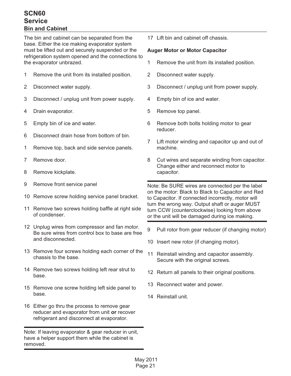 Scn60 service | Scotsman SCN60 User Manual | Page 38 / 38