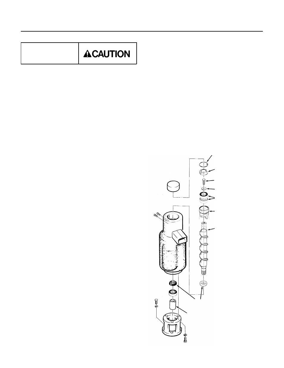 Tde470, Bearings, water seal and auger | Scotsman TDE470 User Manual | Page 26 / 30