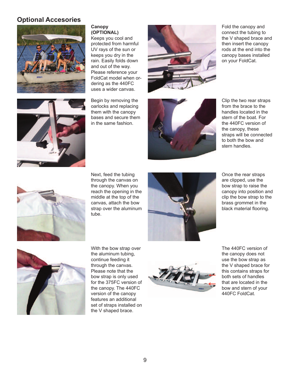 Optional accesories | Sea Eagle Classic FoldCat (Classic 375FC) User Manual | Page 10 / 15