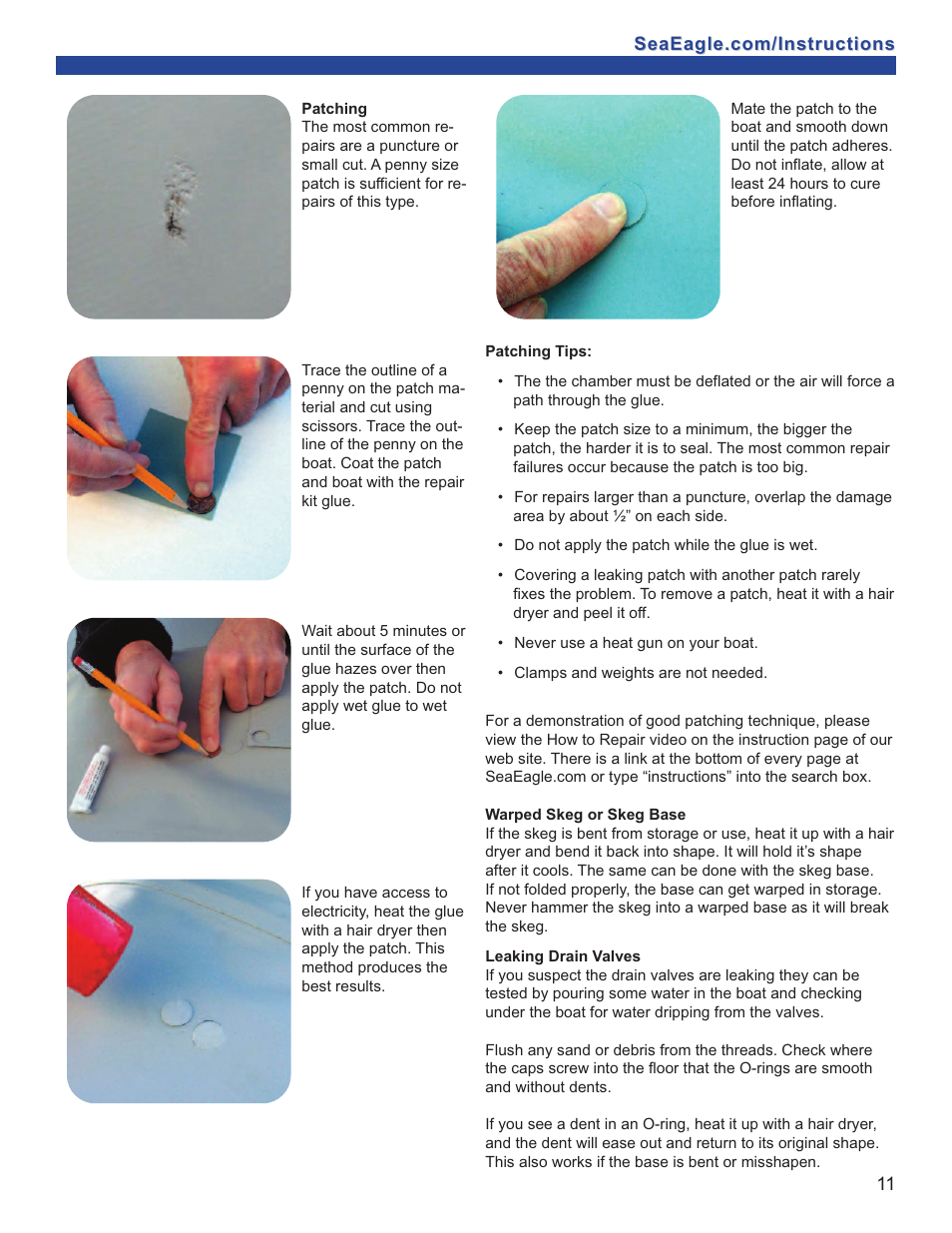 Sea Eagle Hybrid SUP (HB96) User Manual | Page 12 / 13