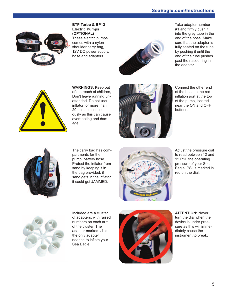 Sea Eagle Hybrid SUP (HB96) User Manual | Page 6 / 13