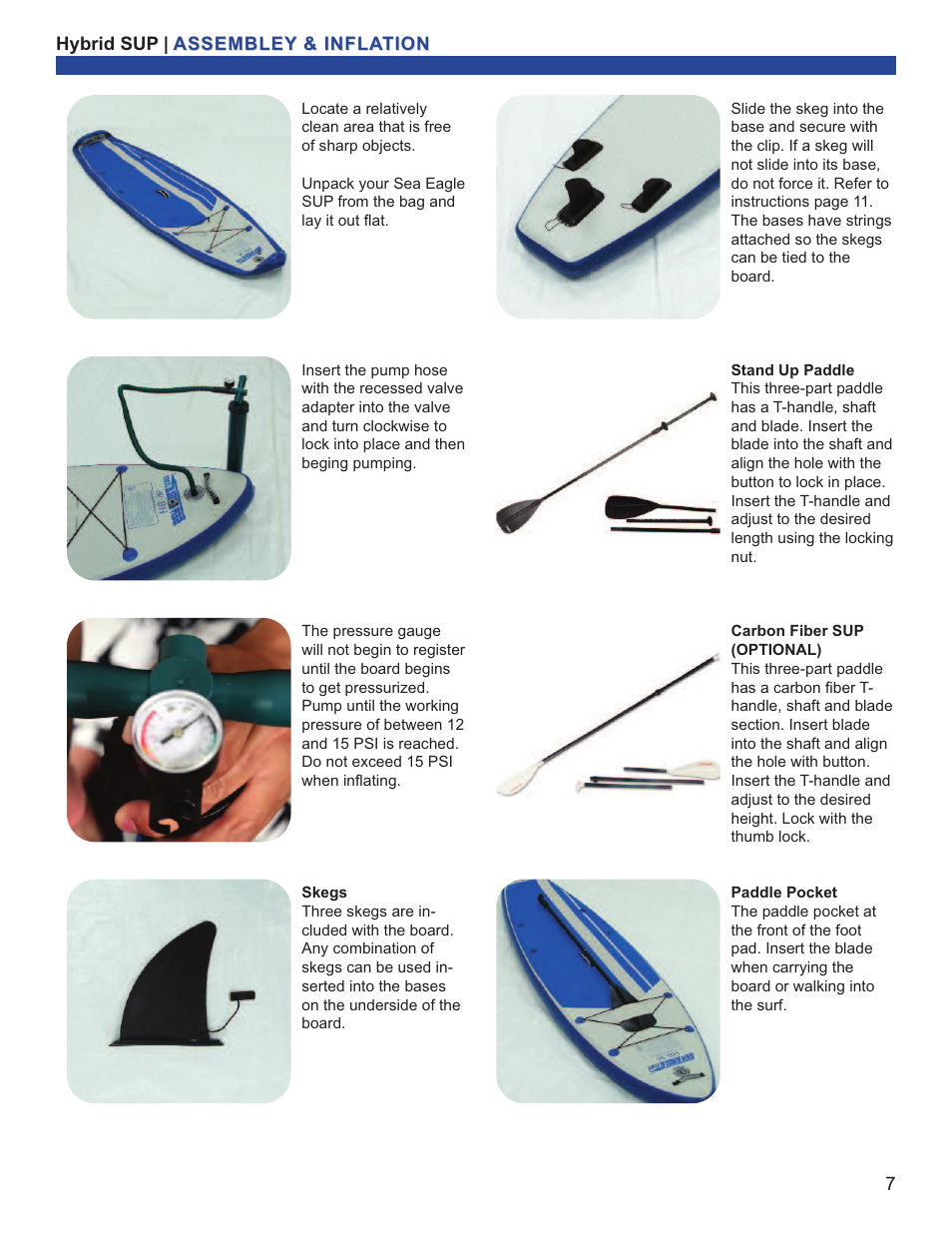 Sea Eagle Hybrid SUP (HB96) User Manual | Page 8 / 13