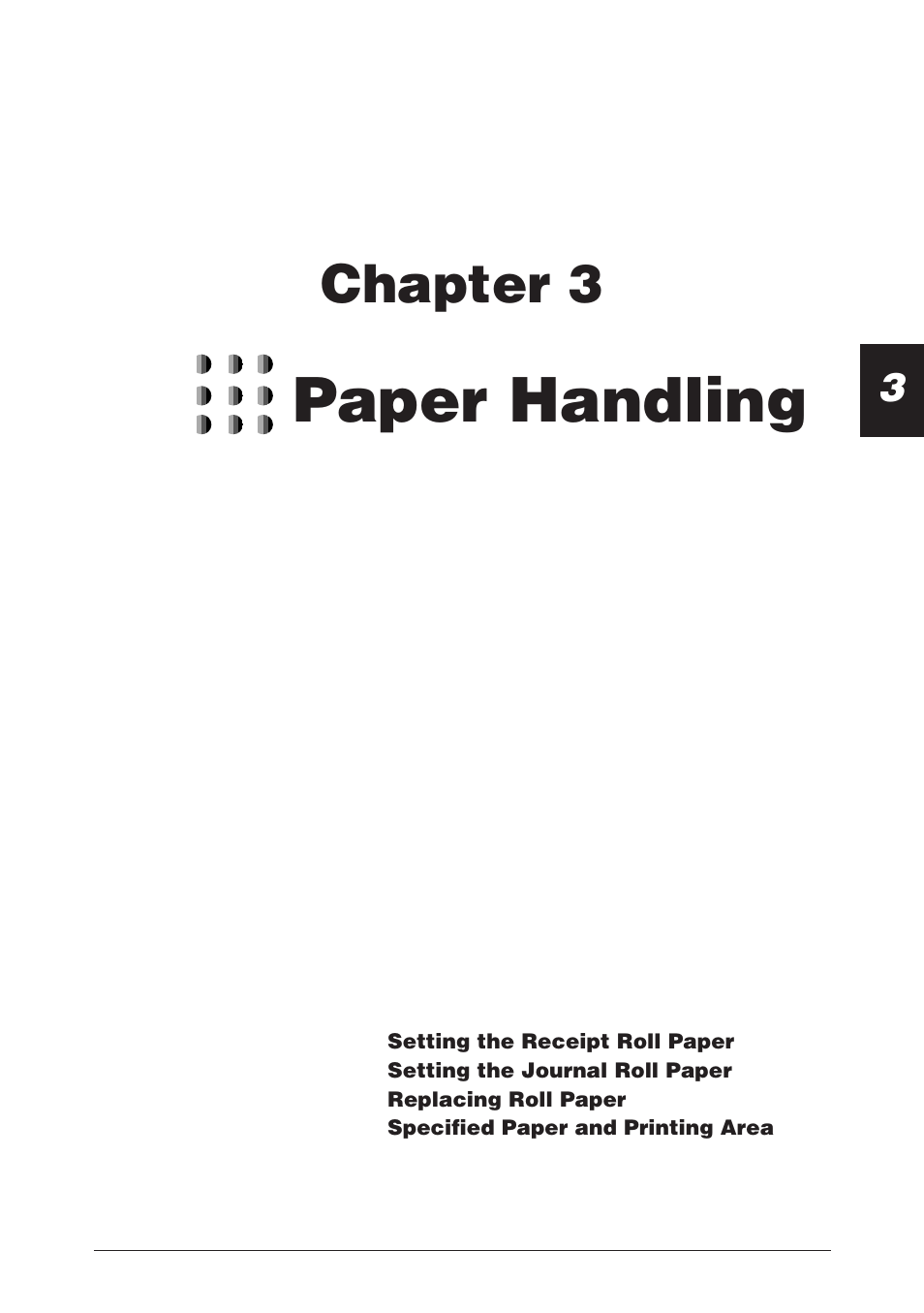 Chapter 3 paper handling, Paper handling, Chapter 3 | CBM America CBM-262 User Manual | Page 20 / 130