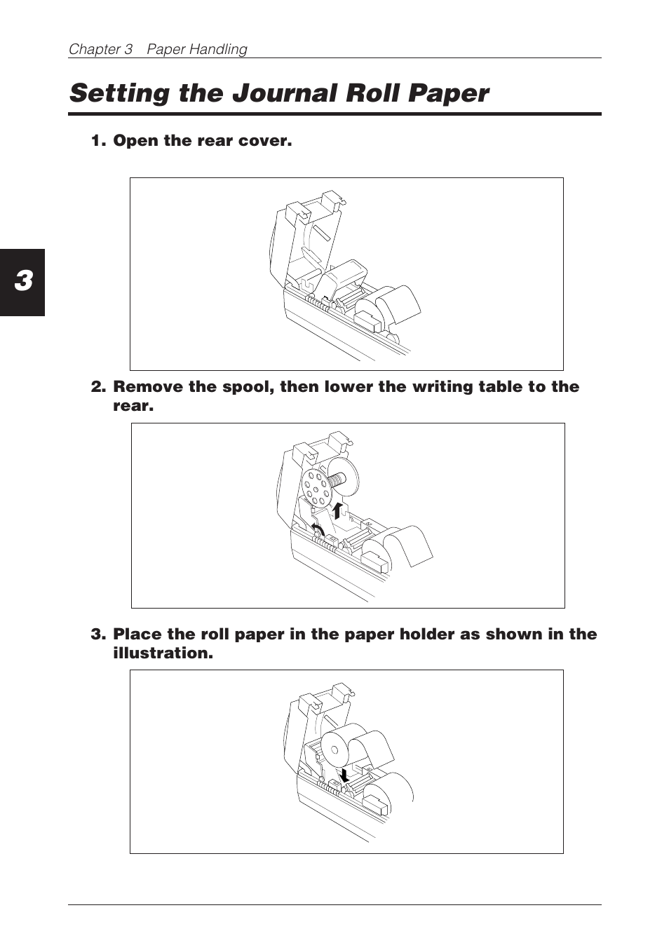 Setting the journal roll paper | CBM America CBM-262 User Manual | Page 23 / 130
