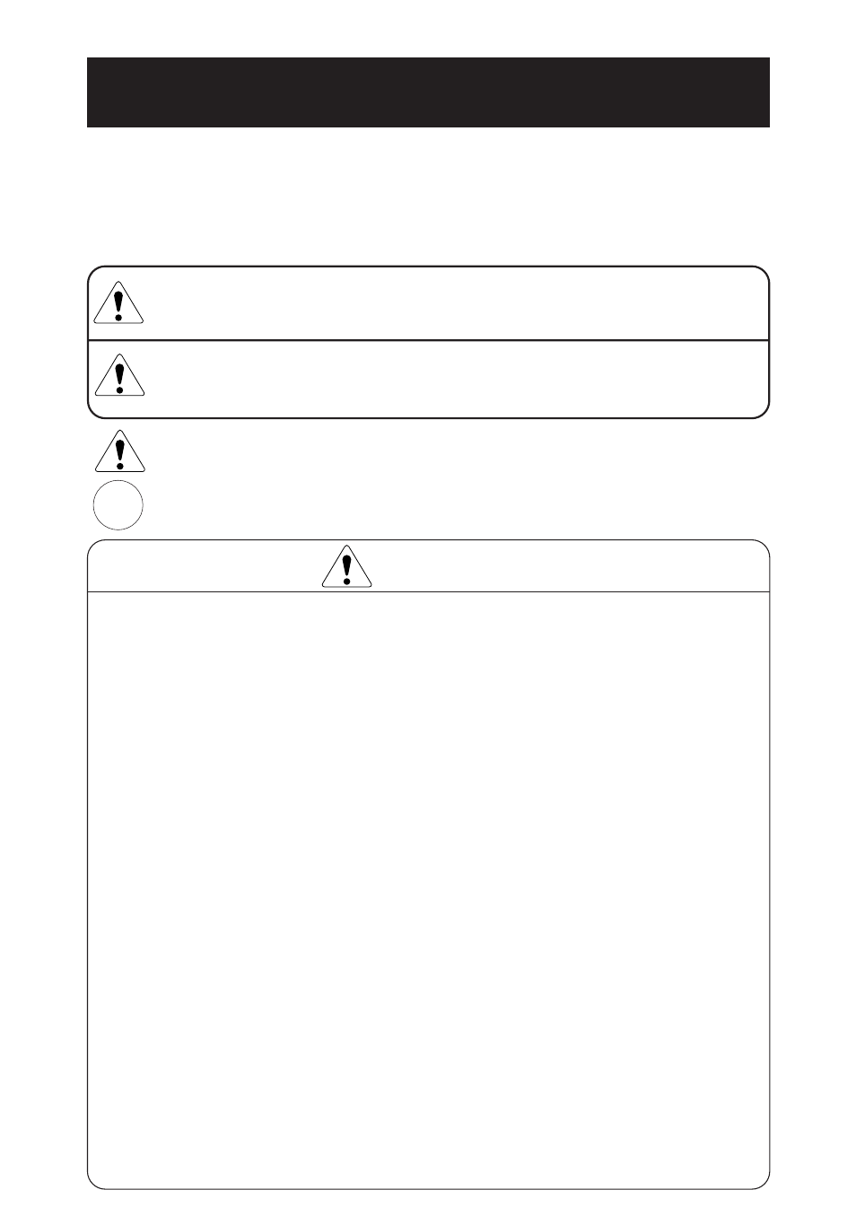 Cautions for safety, Caution warning warning | CBM America CBM-262 User Manual | Page 5 / 130