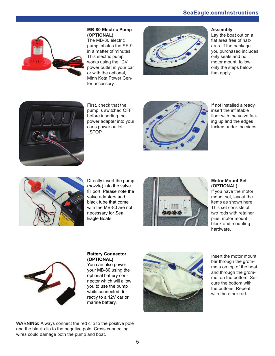 Sea Eagle SE-9 Motormount Boat (SE9) User Manual | Page 6 / 13