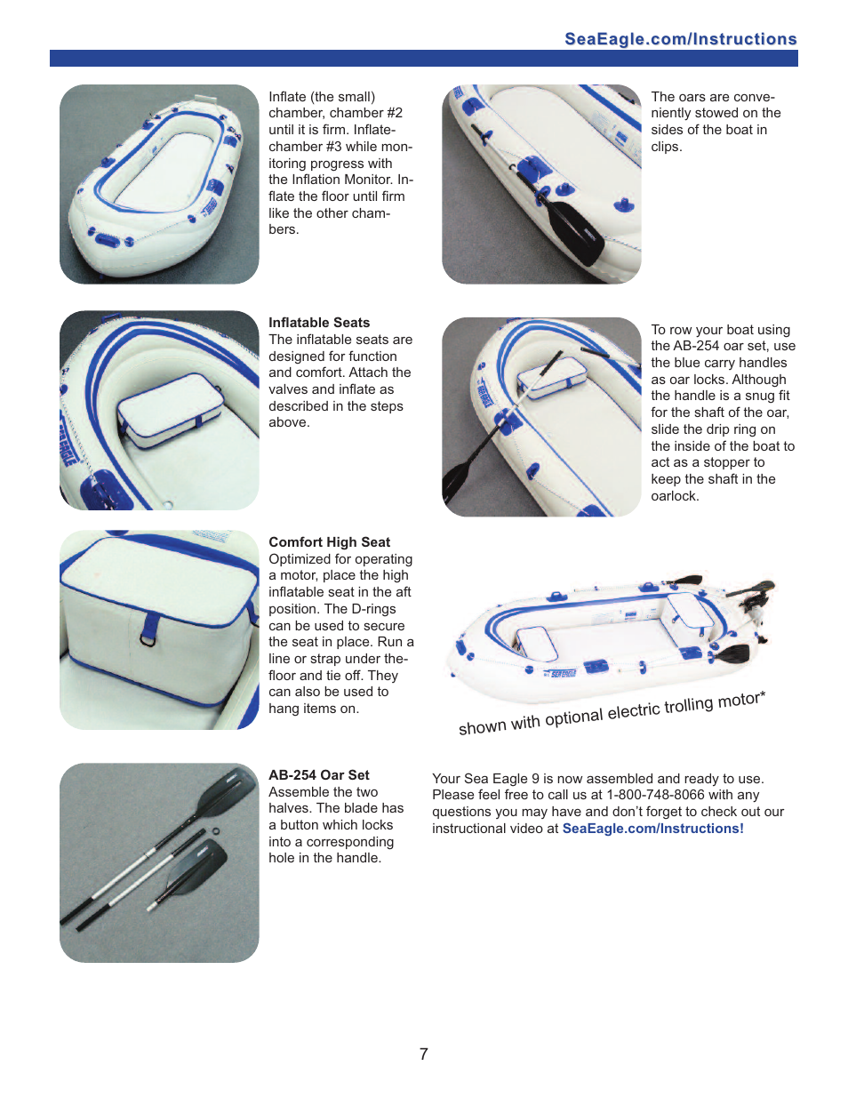 Sea Eagle SE-9 Motormount Boat (SE9) User Manual | Page 8 / 13