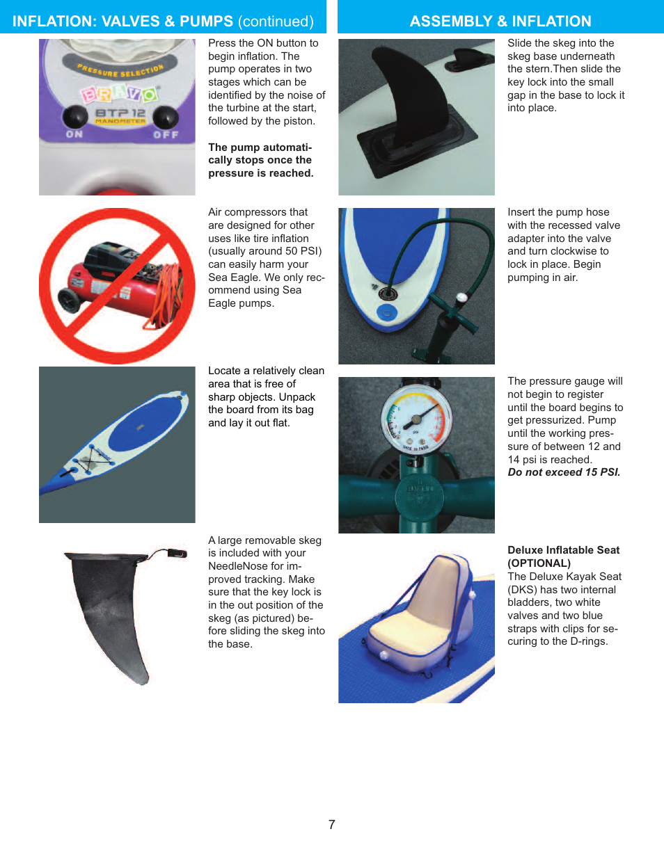 Sea Eagle NeedleNose SUP (NN116, NN126, NN14) User Manual | Page 8 / 13