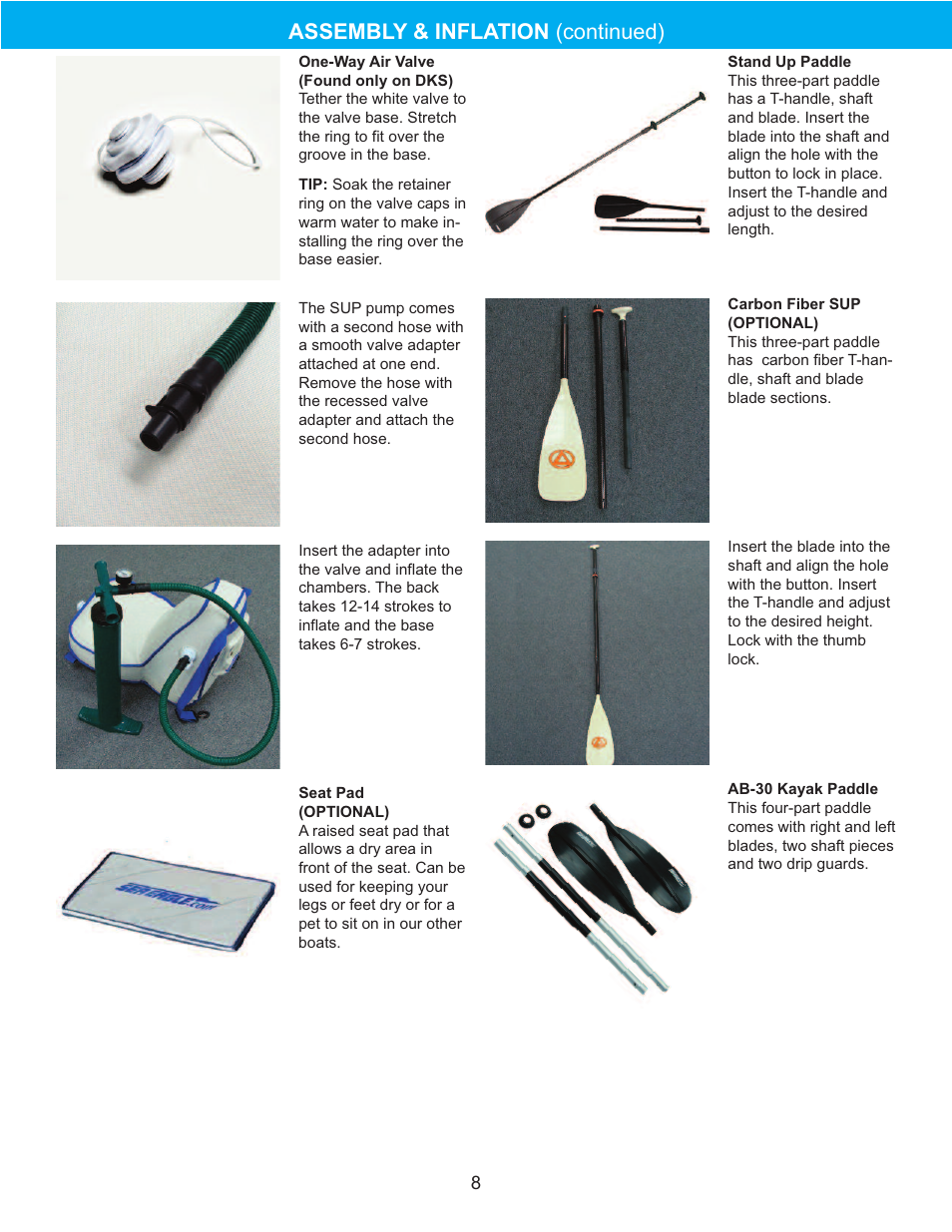 Assembly & inflation (continued) | Sea Eagle NeedleNose SUP (NN116, NN126, NN14) User Manual | Page 9 / 13