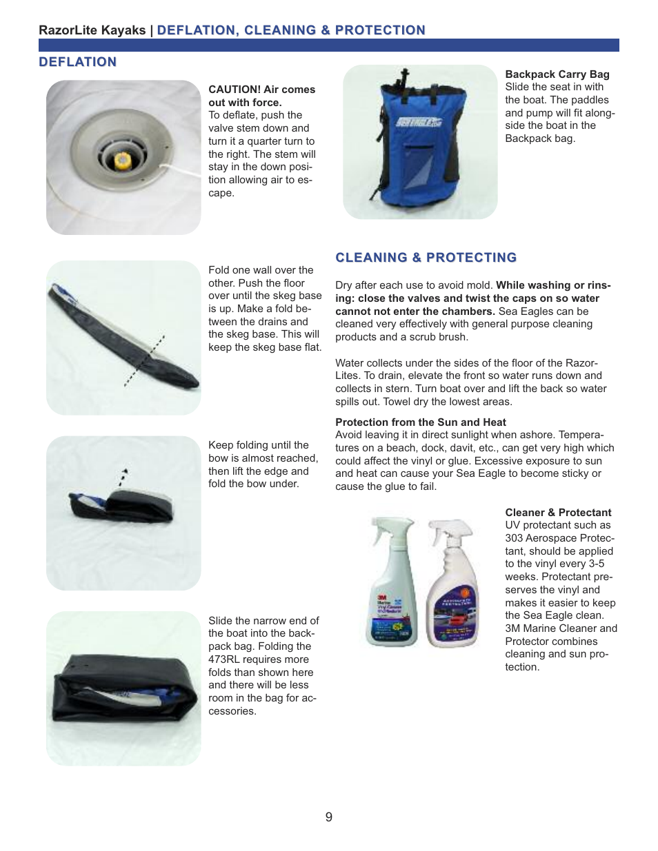 Sea Eagle RazorLite Kayaks (393RL RazorLite, 473RL RazorLite) User Manual | Page 10 / 13