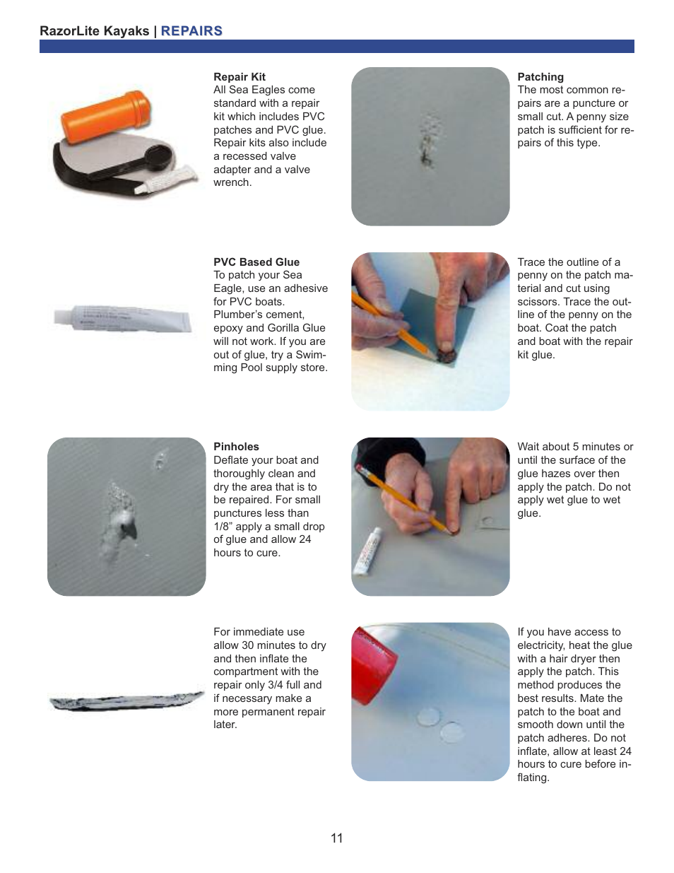 Sea Eagle RazorLite Kayaks (393RL RazorLite, 473RL RazorLite) User Manual | Page 12 / 13