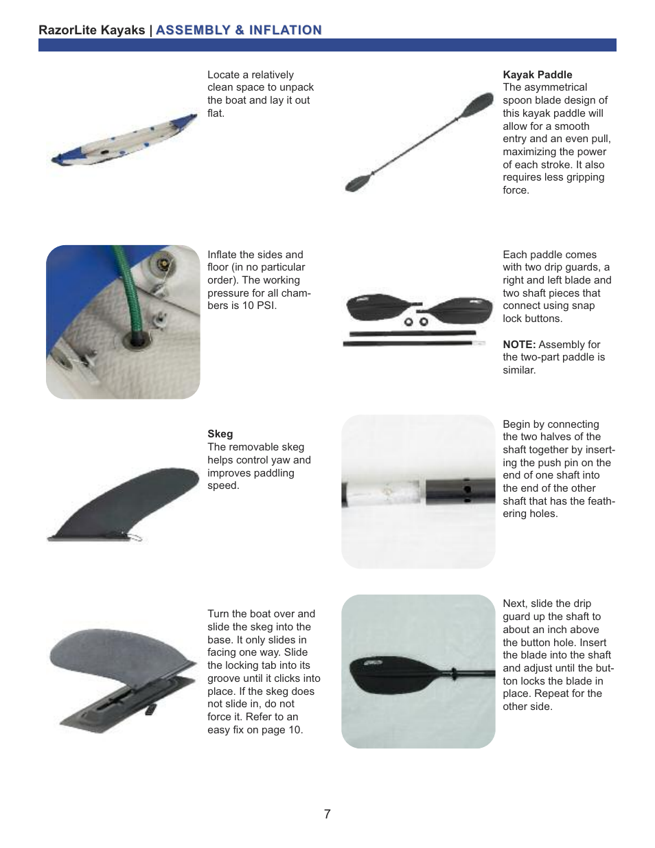 Sea Eagle RazorLite Kayaks (393RL RazorLite, 473RL RazorLite) User Manual | Page 8 / 13