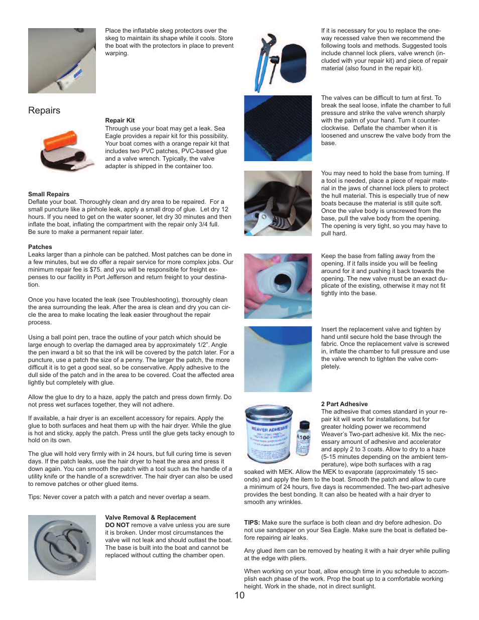 Repairs | Sea Eagle Sailcat 14 (2013 and earlier) User Manual | Page 11 / 12