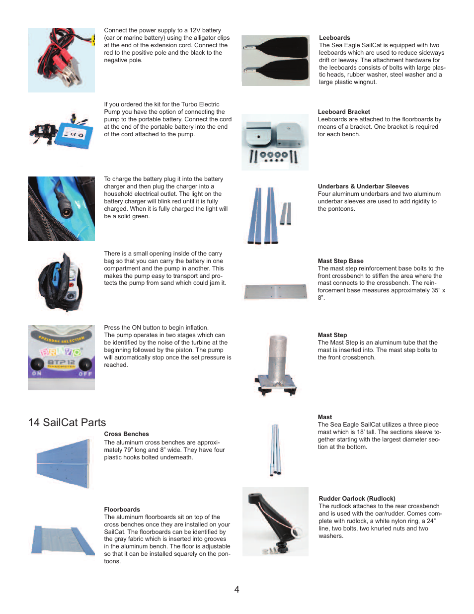 14 sailcat parts | Sea Eagle Sailcat 14 (2013 and earlier) User Manual | Page 5 / 12
