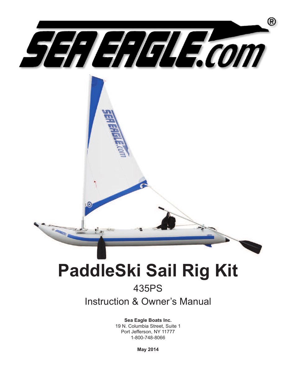 Sea Eagle Sail kit for PaddleSki User Manual | 4 pages