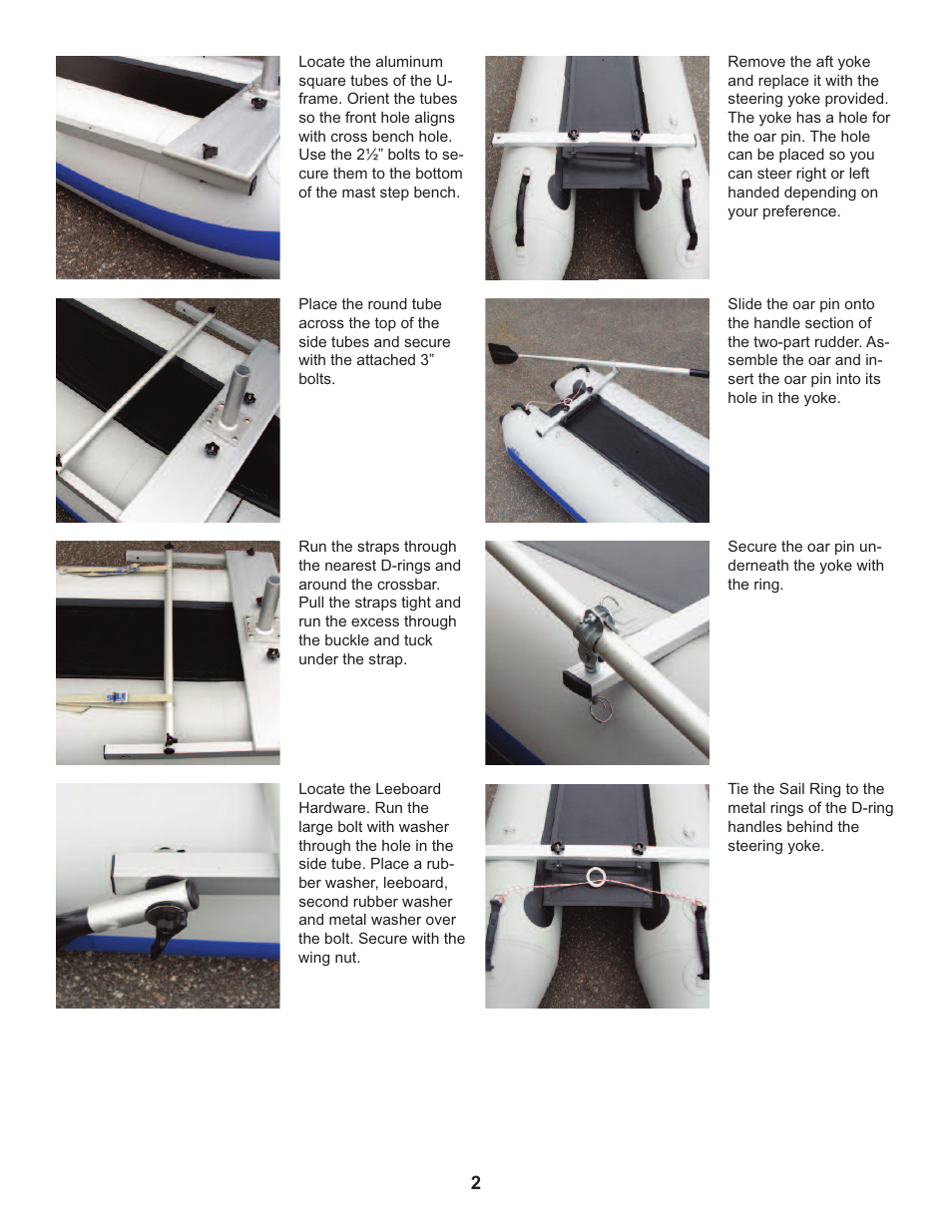 Sea Eagle Sail kit for PaddleSki User Manual | Page 3 / 4