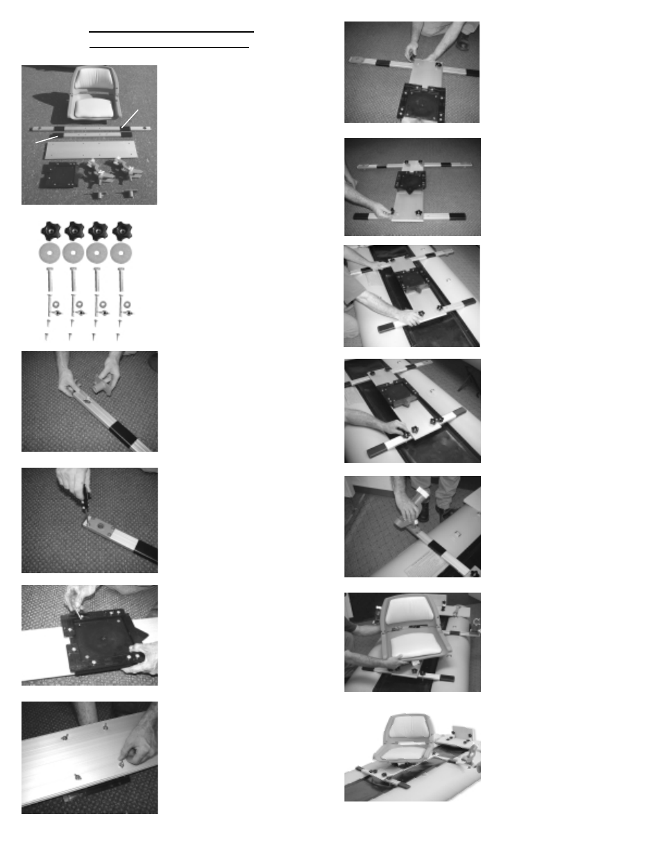 Sea Eagle PaddleSki Swivel Seat Kit User Manual | 1 page