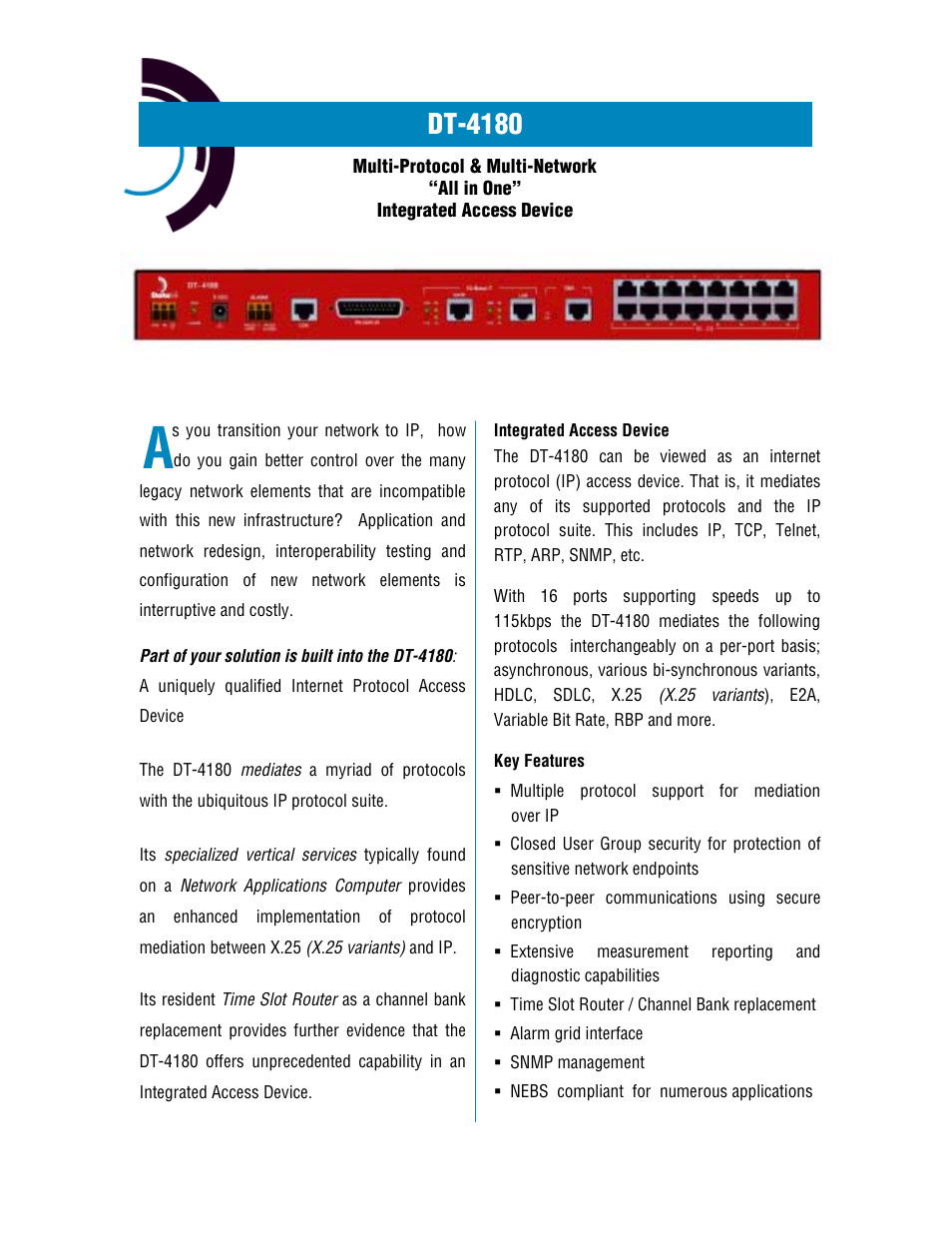 Datatek DT-4180 User Manual | 2 pages