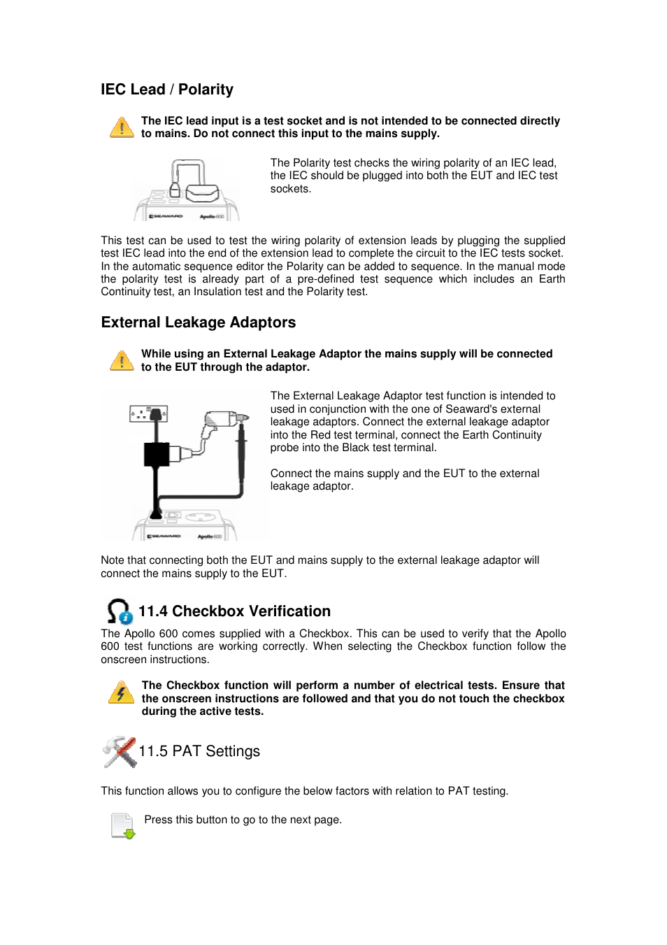 Seaward Apollo 600 User Manual | Page 21 / 32