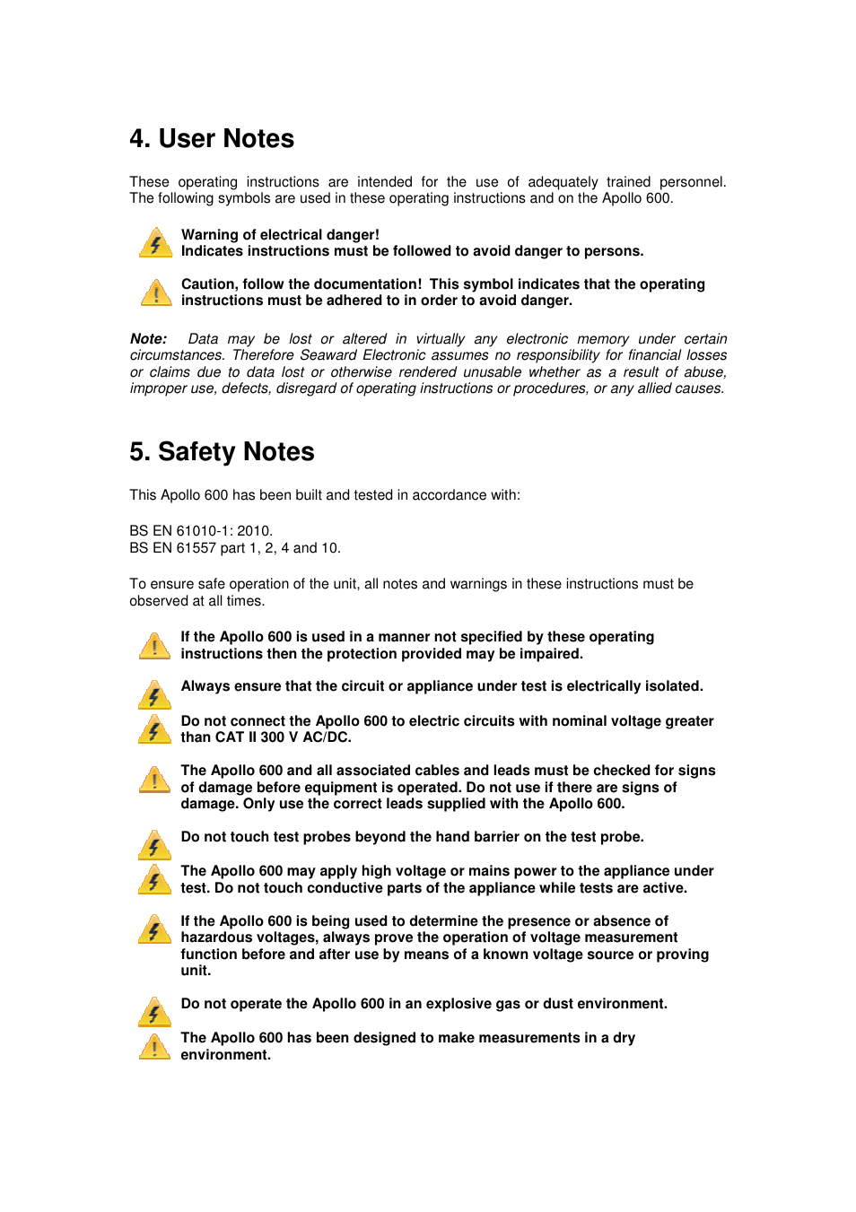 Seaward Apollo 600 User Manual | Page 5 / 32
