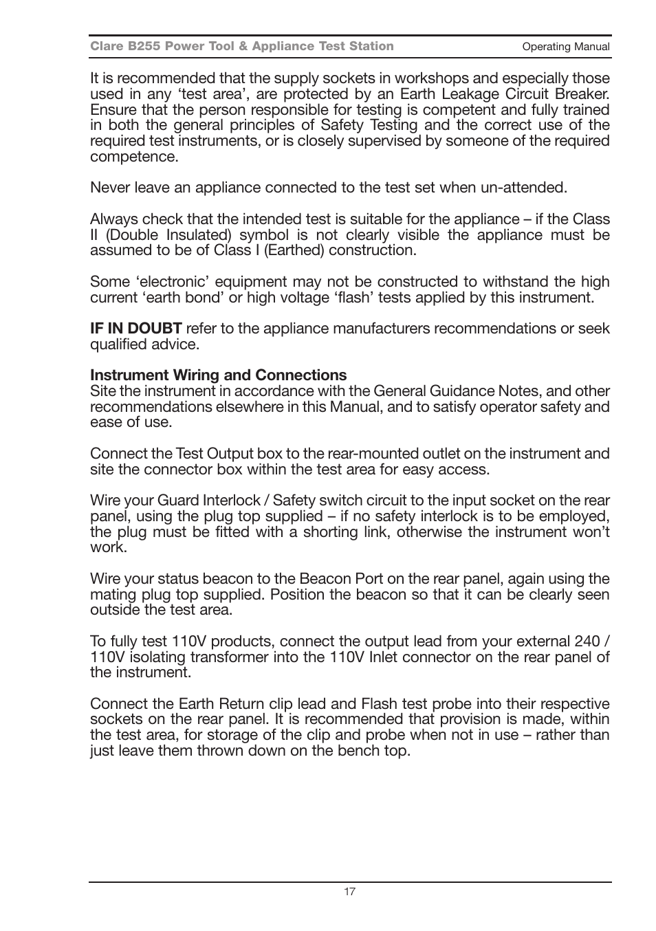 Seaward B255 User Manual | Page 21 / 40