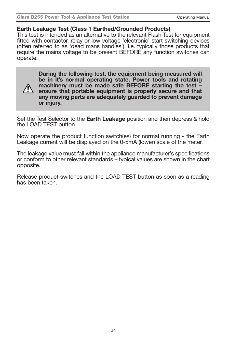 Seaward B255 User Manual | Page 28 / 40