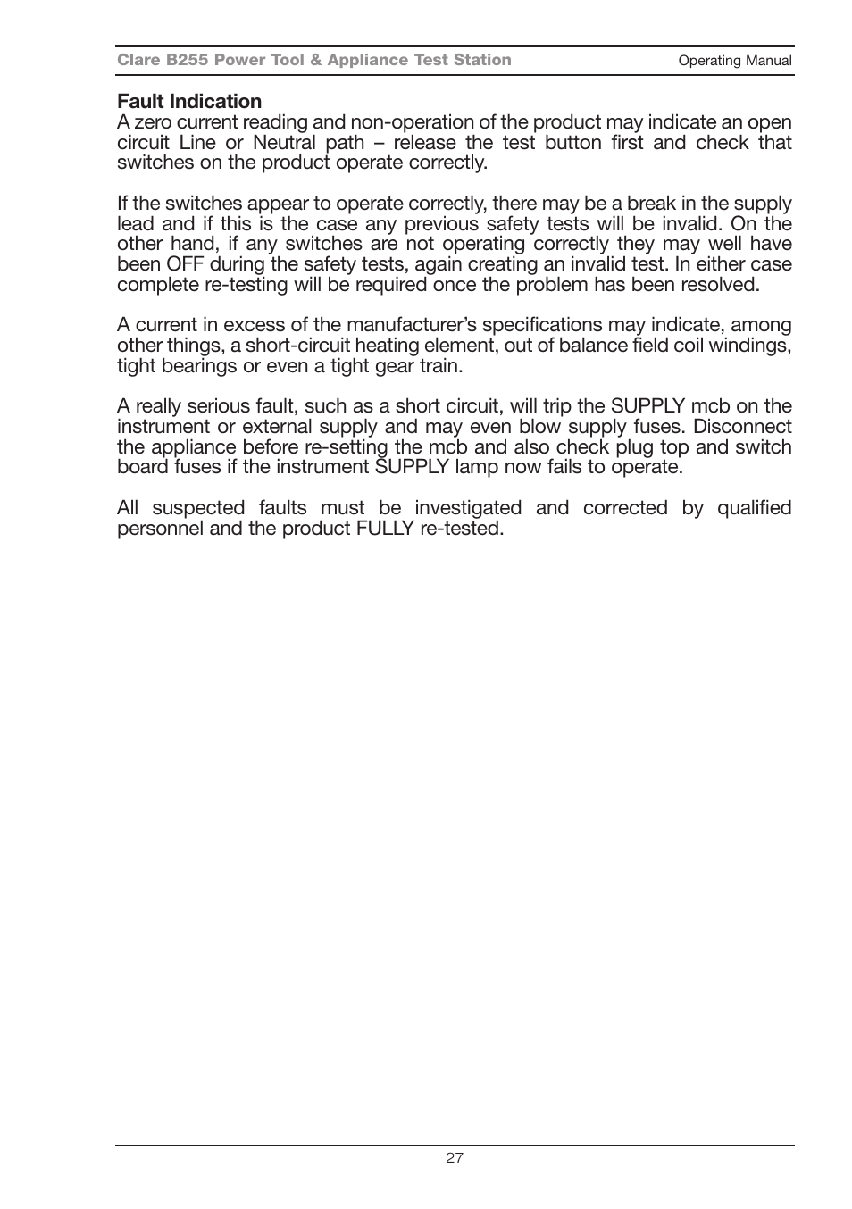 Seaward B255 User Manual | Page 31 / 40
