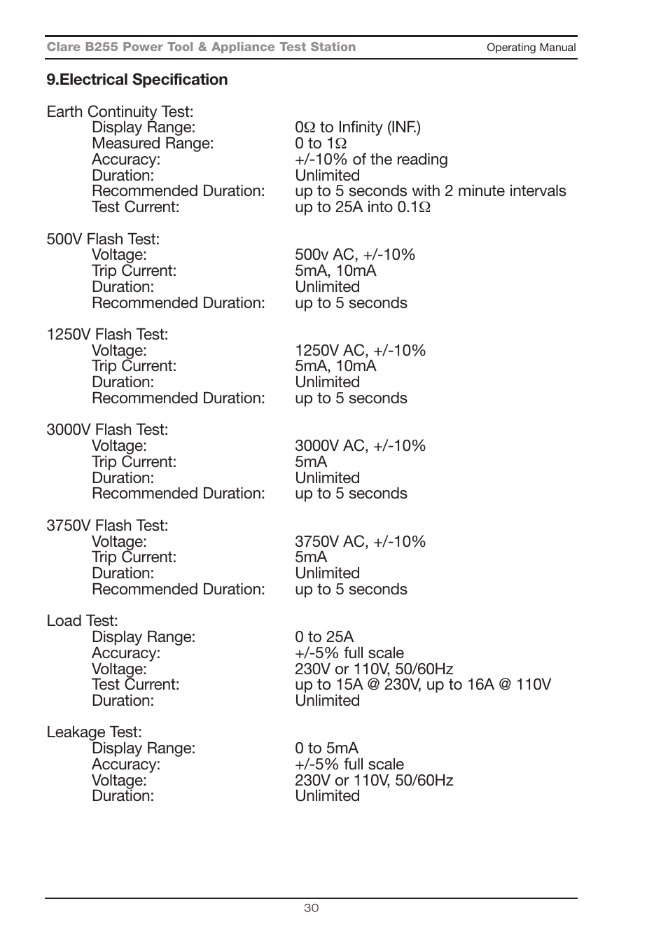 Seaward B255 User Manual | Page 34 / 40