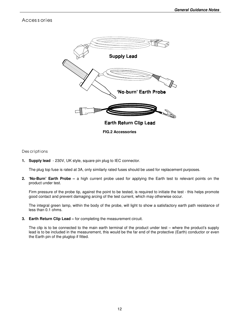 Acces s or i es | Seaward B433R User Manual | Page 12 / 16