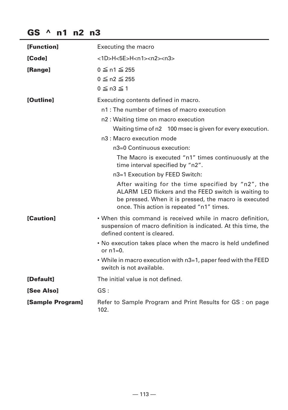 Gs ^ n1 n2 n3 | CBM America iDP3240 User Manual | Page 132 / 230