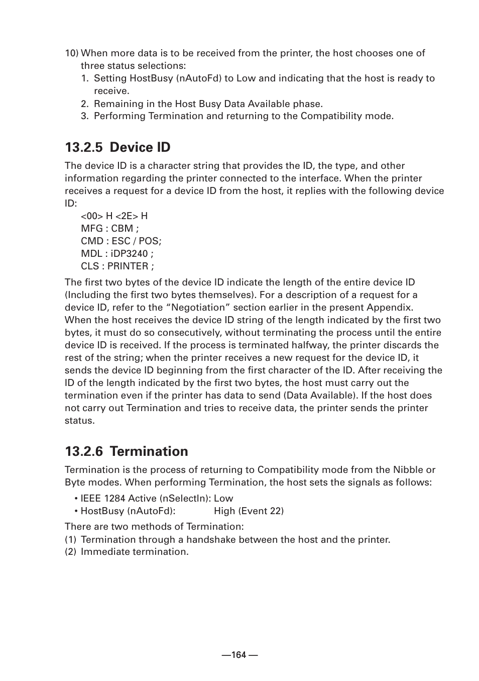 5 device id, 6 termination | CBM America iDP3240 User Manual | Page 183 / 230