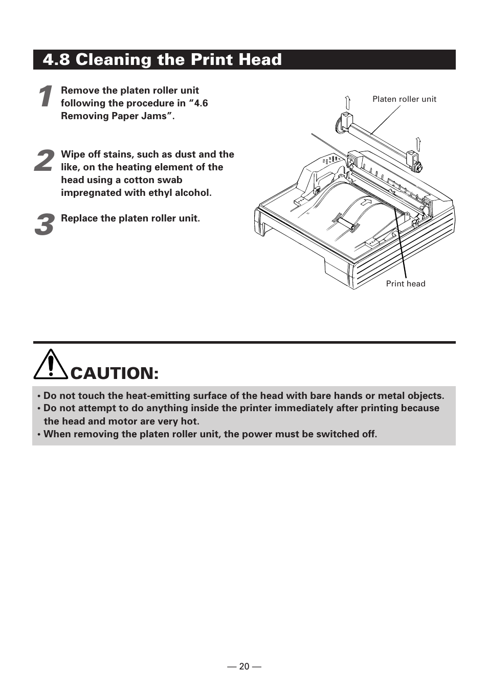 8 cleaning the print head | CBM America iDP3240 User Manual | Page 39 / 230