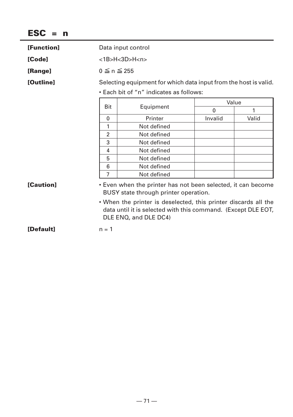 Esc = n | CBM America iDP3240 User Manual | Page 90 / 230