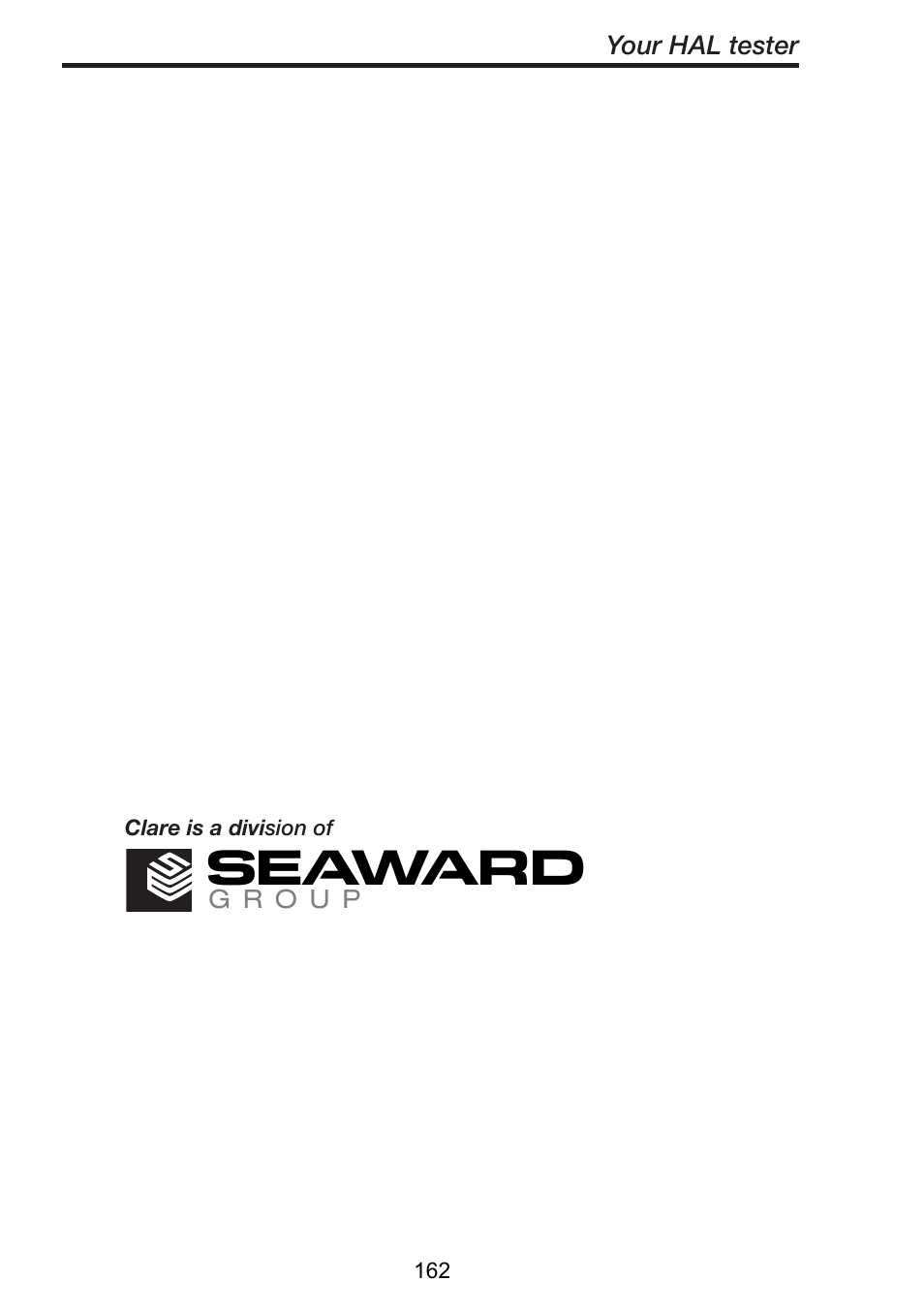 Seaward | Seaward ClareHAL User Manual | Page 163 / 164