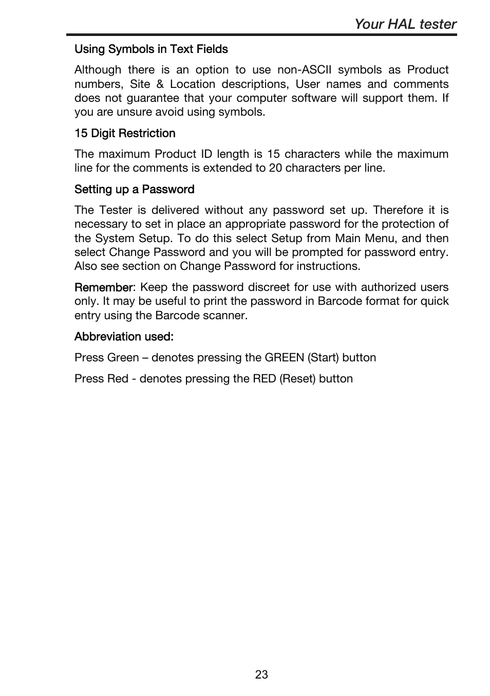 Your hal tester | Seaward ClareHAL User Manual | Page 24 / 164