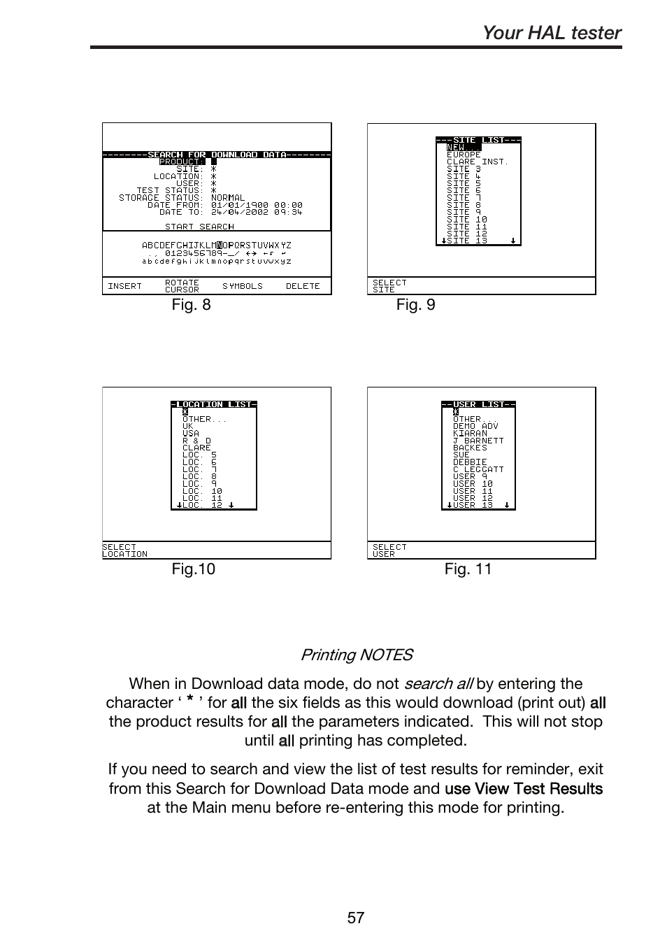 Your hal tester | Seaward ClareHAL User Manual | Page 58 / 164
