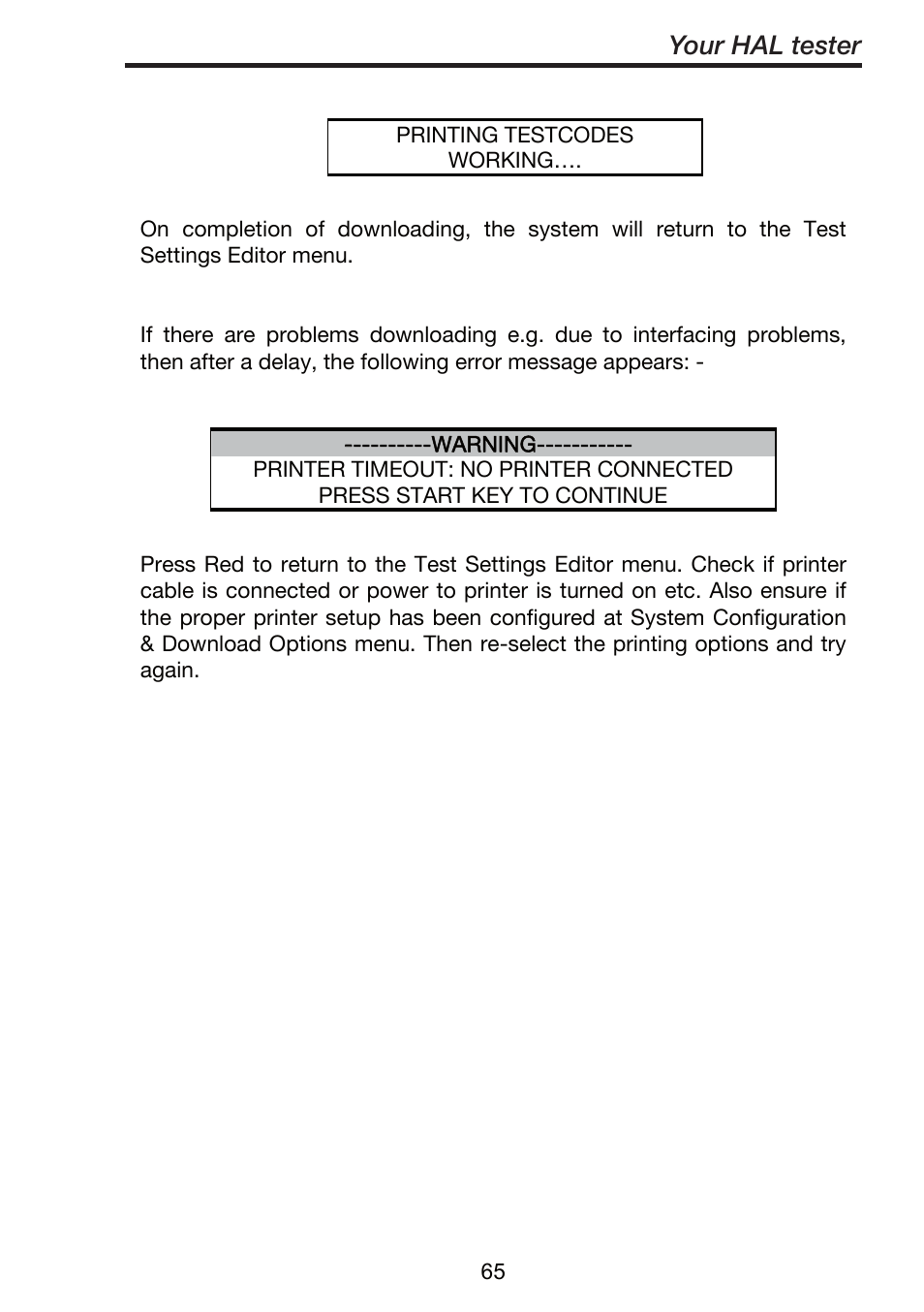Your hal tester | Seaward ClareHAL User Manual | Page 66 / 164