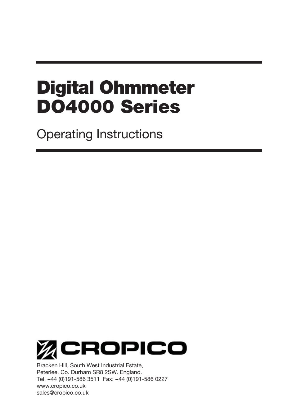 Seaward DO4000 User Manual | 22 pages