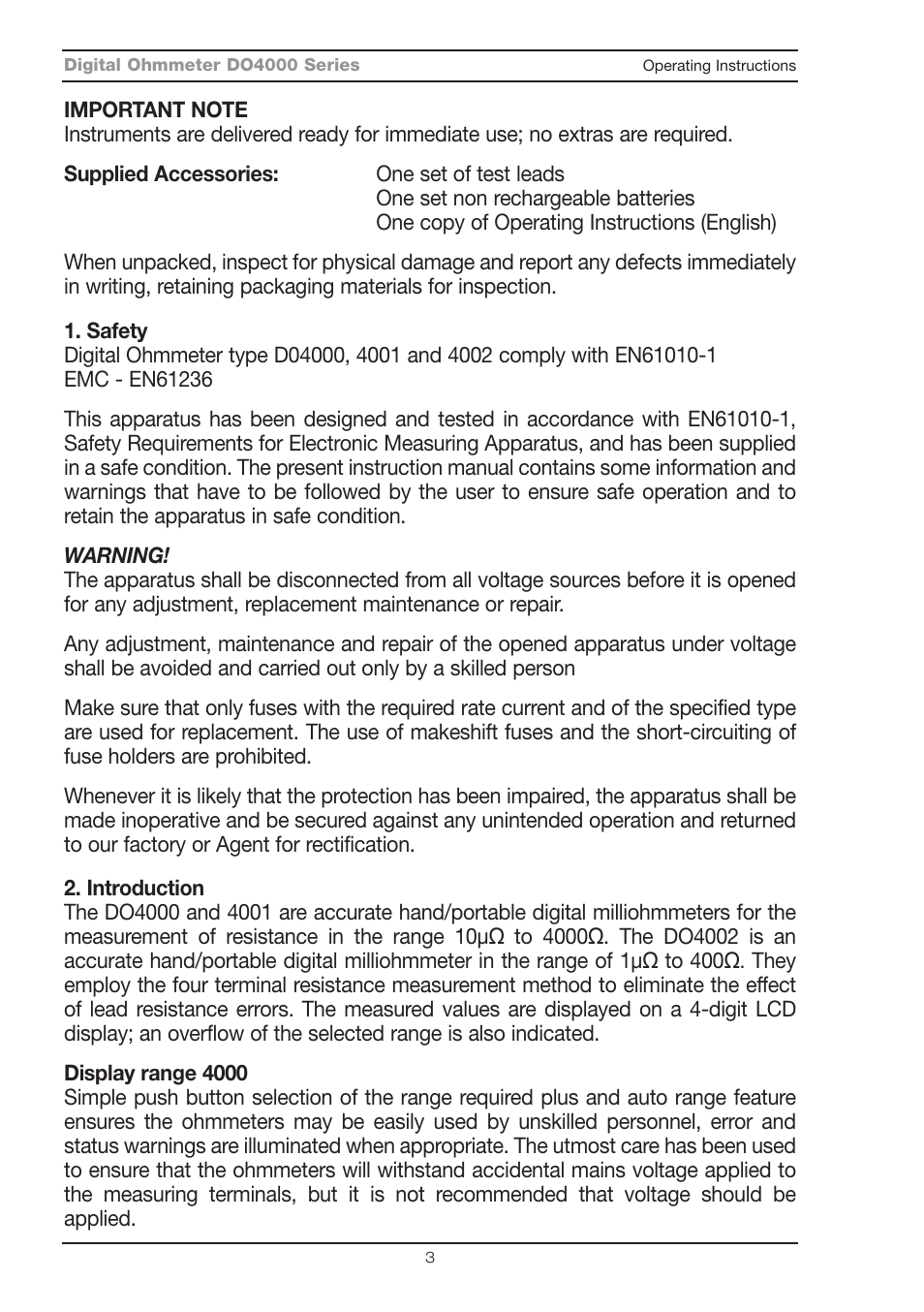 Seaward DO4000 User Manual | Page 5 / 22