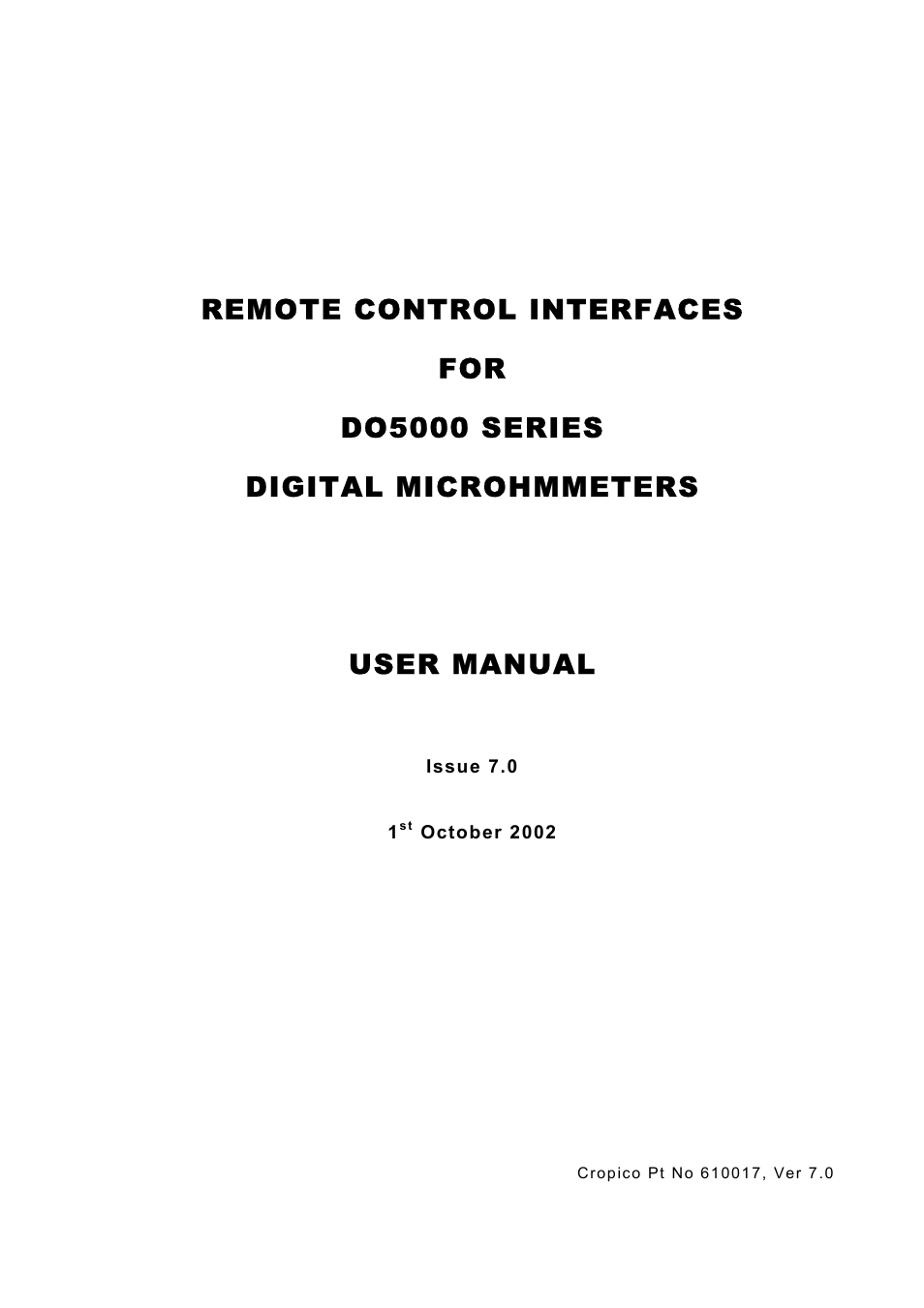 Seaward DO5000 Interface User Manual | 41 pages