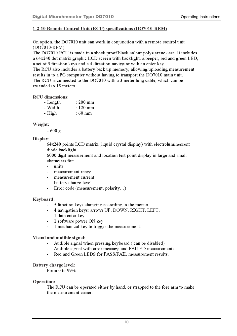 Seaward DO7010 User Manual | Page 12 / 44