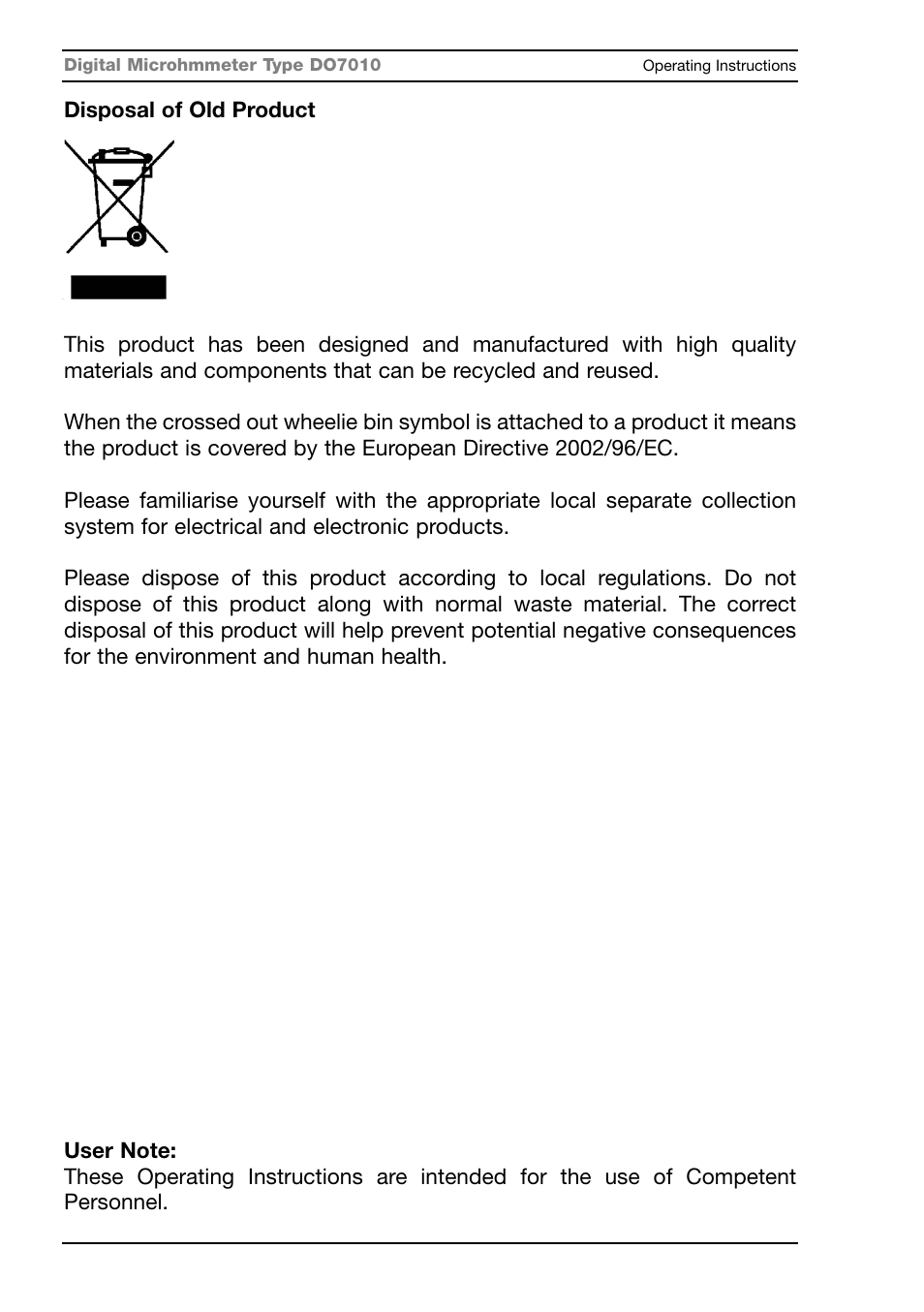Seaward DO7010 User Manual | Page 3 / 44