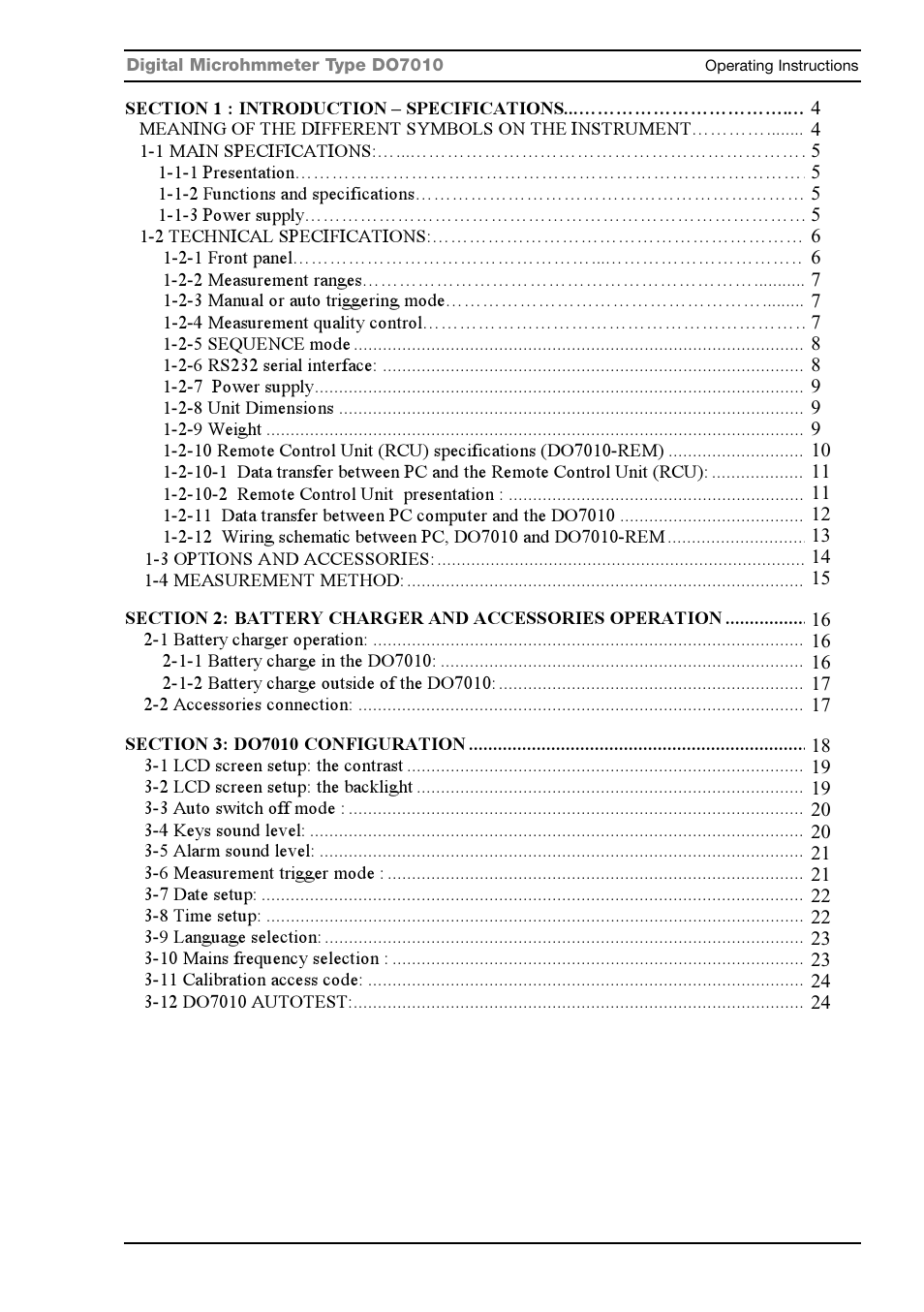 Seaward DO7010 User Manual | Page 4 / 44