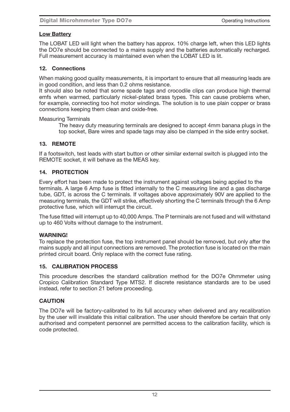 Seaward DO7e User Manual | Page 15 / 24